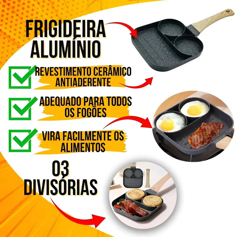 Frigideira Antiaderente  3 em 1 ChefCraft Non-stick Fry Pan