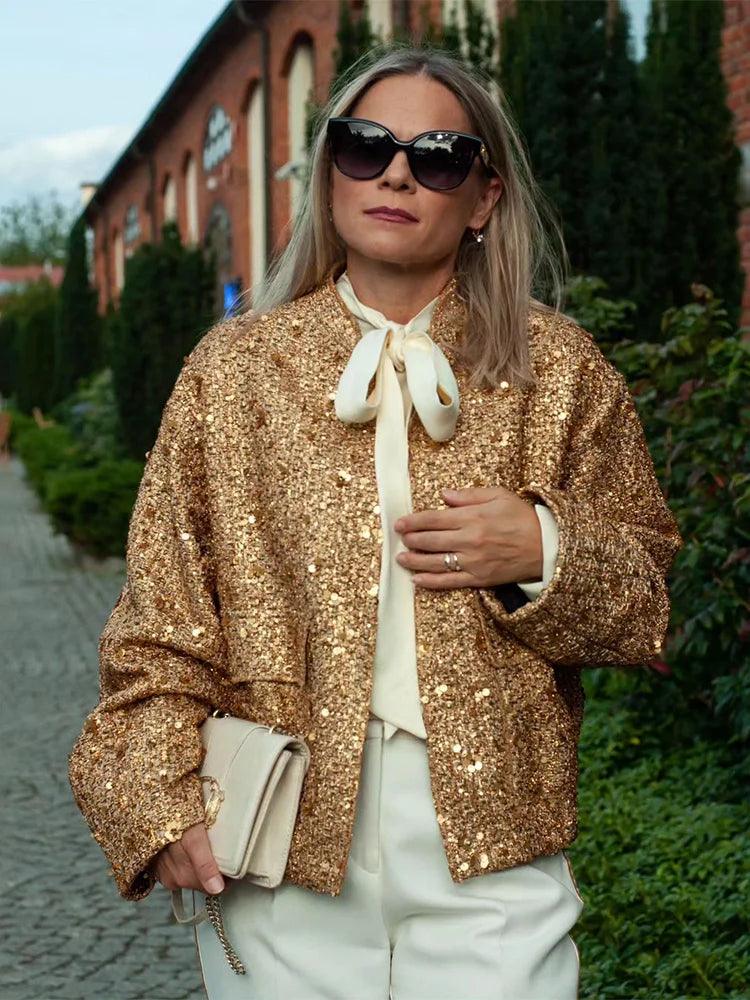 Jaqueta Golden Gleam Bomber