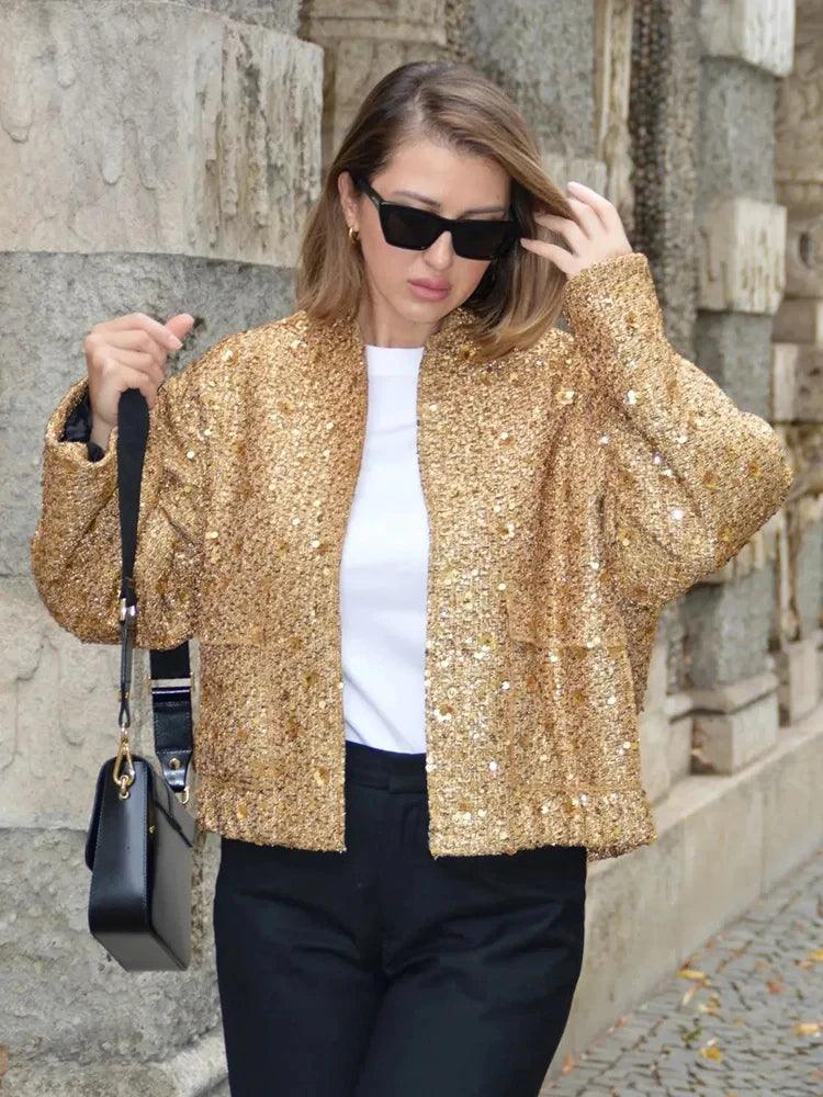 Jaqueta Golden Gleam Bomber