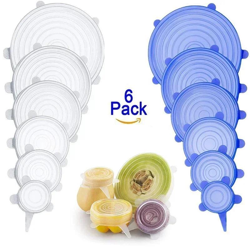 Tampas de Silicone Elásticas FlexiSeal  - Conjunto com 6 Peças