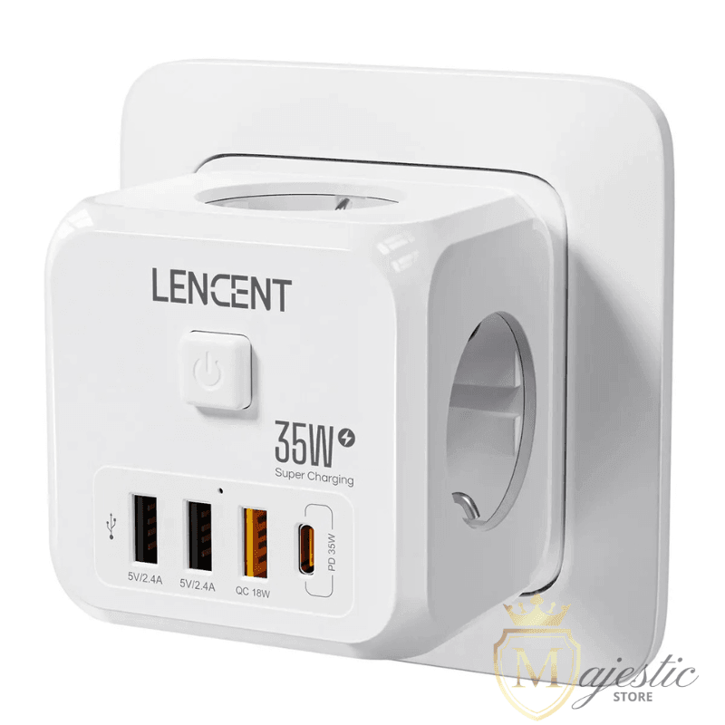 Conector SmartPower Cube Lencent - 7 em 1 - Majestic Store