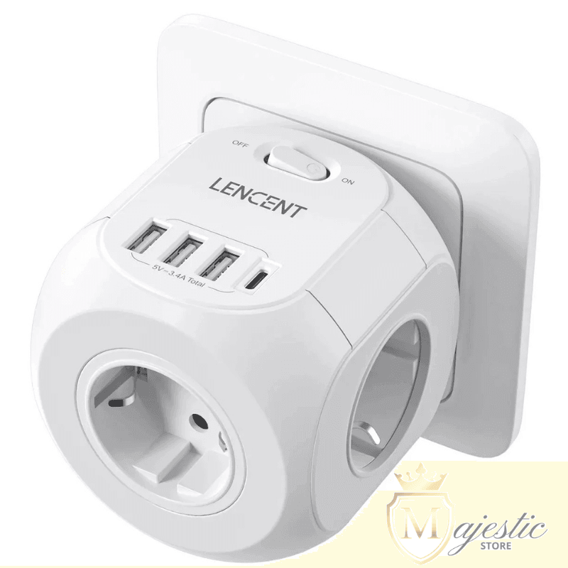 Conector SmartPower Cube Lencent - 7 em 1 - Majestic Store